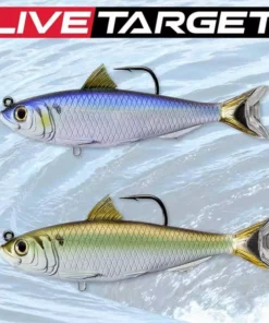 Live Target Soft Plastic Baits LIVETARGET 4.5in BlueBack Herring Swimbait 3/4 OZ