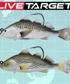 Live Target LIVETARGET 4in Croaker 1OZ Swimbait Soft Plastic Baits