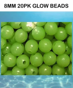 James E Clark Soft Luminous Glow Beads 20pk 8mm Terminal Tackle