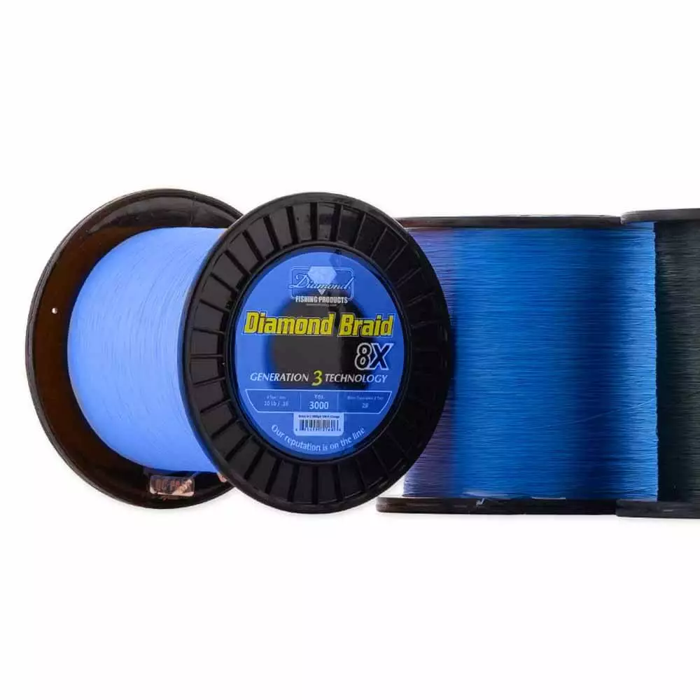 Line 8X Generation Iii Diamond 300Yd Braid Fishing Blue 3 Diamond Fishing Products Diamond Braid 8X Generation III 300YDS Blue Fishing Line
