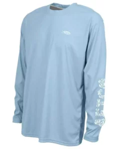 Aftco Apparel Aftco Sky Blue Jigfish L/S Proformance Shirt