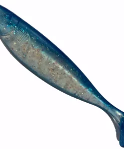 Capt. Harry's Fishing Supply Lures Action Plastics 10In Dredge Shad Blue Mylar