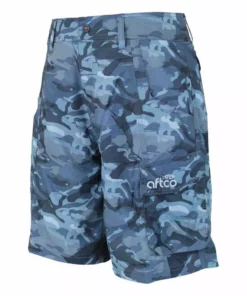 Aftco Apparel Aftco Blue Camo Tacical Fishing Shorts Clothing & Gifts