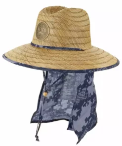 Aftco Apparel Clothing & Gifts Aftco Moto Straw Hat Navy Digi Camo