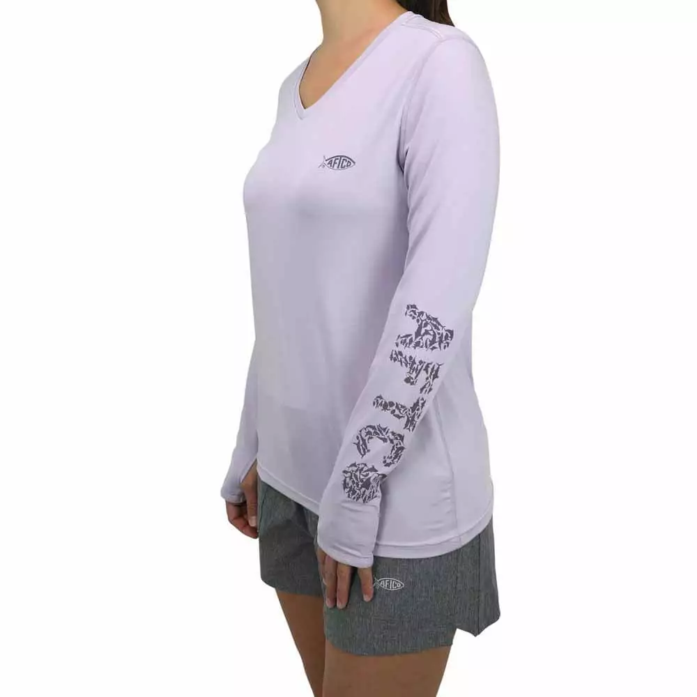 Aftco Apparel Clothing & Gifts Aftco Women's Jjigfish Lilac L/S Performance Shirt
