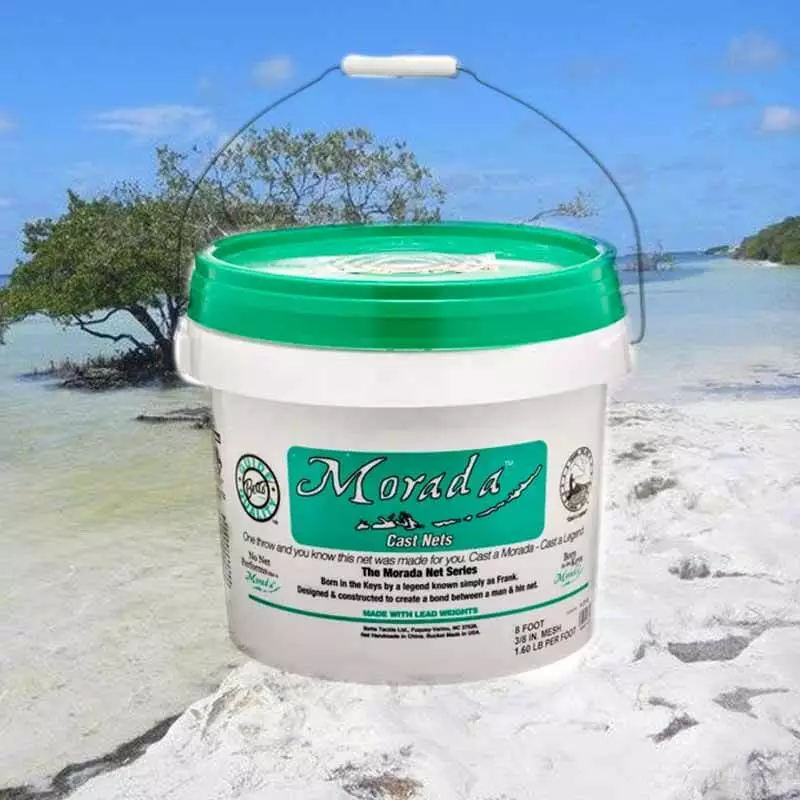 Bett Tackle Cast Net Lead Mesh 1.6Lb 1/2" 10Ft Fishing 3 Betts Tackle Betts Morada Cast Net 1/2" 10ft Mesh 1.6LB Lead Fishing Accessories