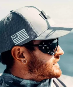 Billfish Gear Sailfish 3D Trucker Hat Grey Clothing & Gifts