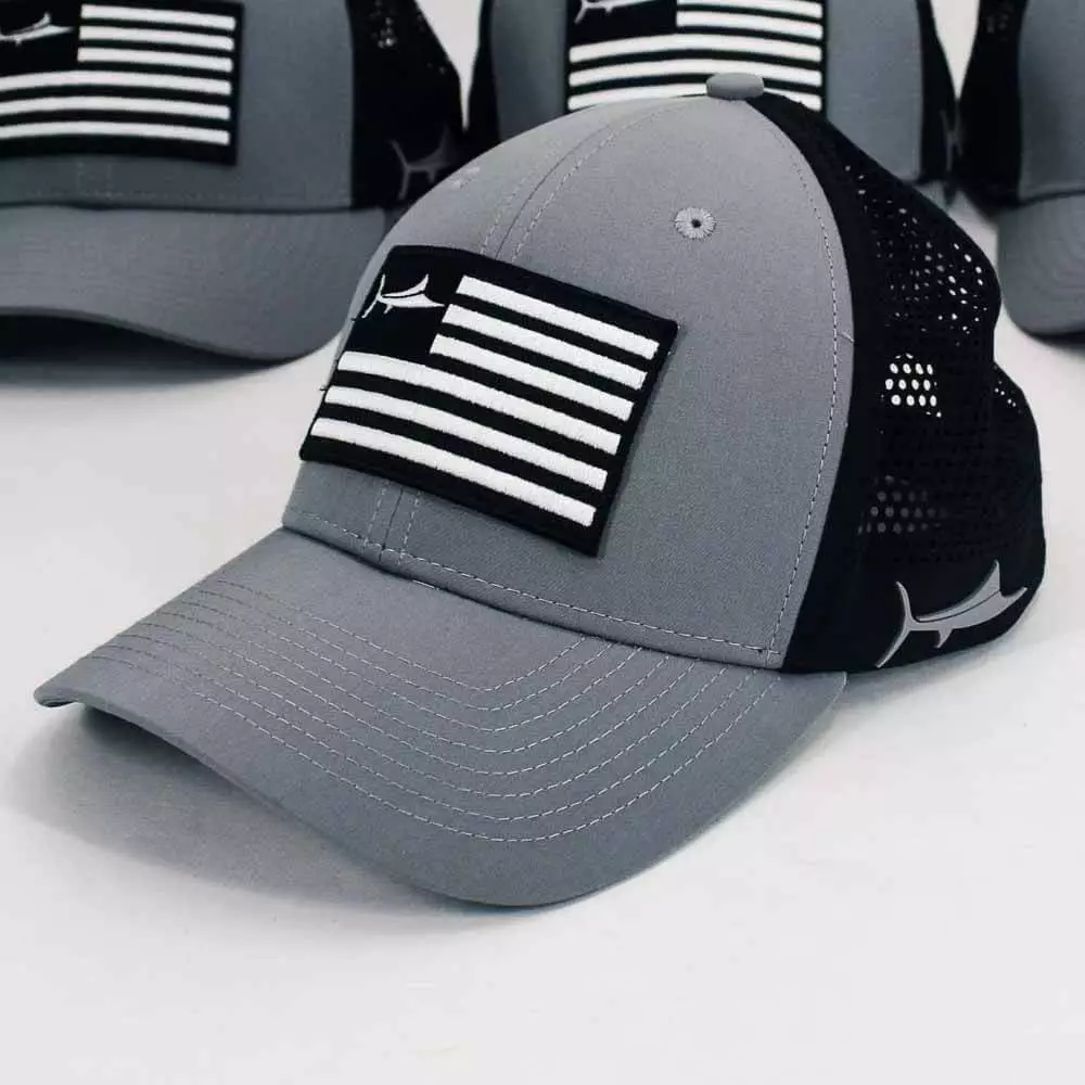 Billfish Gear Hat Clothing Billfish United Grey/Black 3 Clothing & Gifts Billfish Gear United Billfish Hat Grey/Black