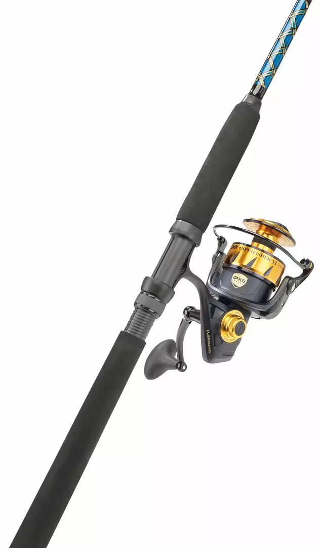 Harry' Penn Tackle Rod Spin Rod Reel Capt. Combo Combo' Reel Ssvi 5500 Cs12/15 Fishing 3 Penn Fishing Tackle Rod & Reel Combo's Penn SSVI 5500 Reel Capt. Harry's CS12/15 Spin Rod Combo