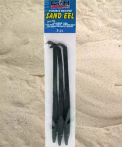 C & H Lures C&H Sand Eel Lures 6.75" 3pc Black