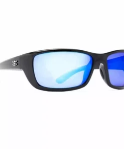 Capt. Harry's Fishing Supply Calcutta Bimini Shiny Black Frame Blue Mirror Lens Sunglasses Clothing & Gifts