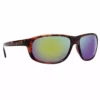 Capt. Harry's Fishing Supply Calcutta Walker Shiny Tortoise Frame Green Mirror Lens Sunglasses