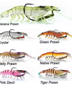 Lures Chase Baits 3.7IN Flick Prawn Shrimp Soft Bait