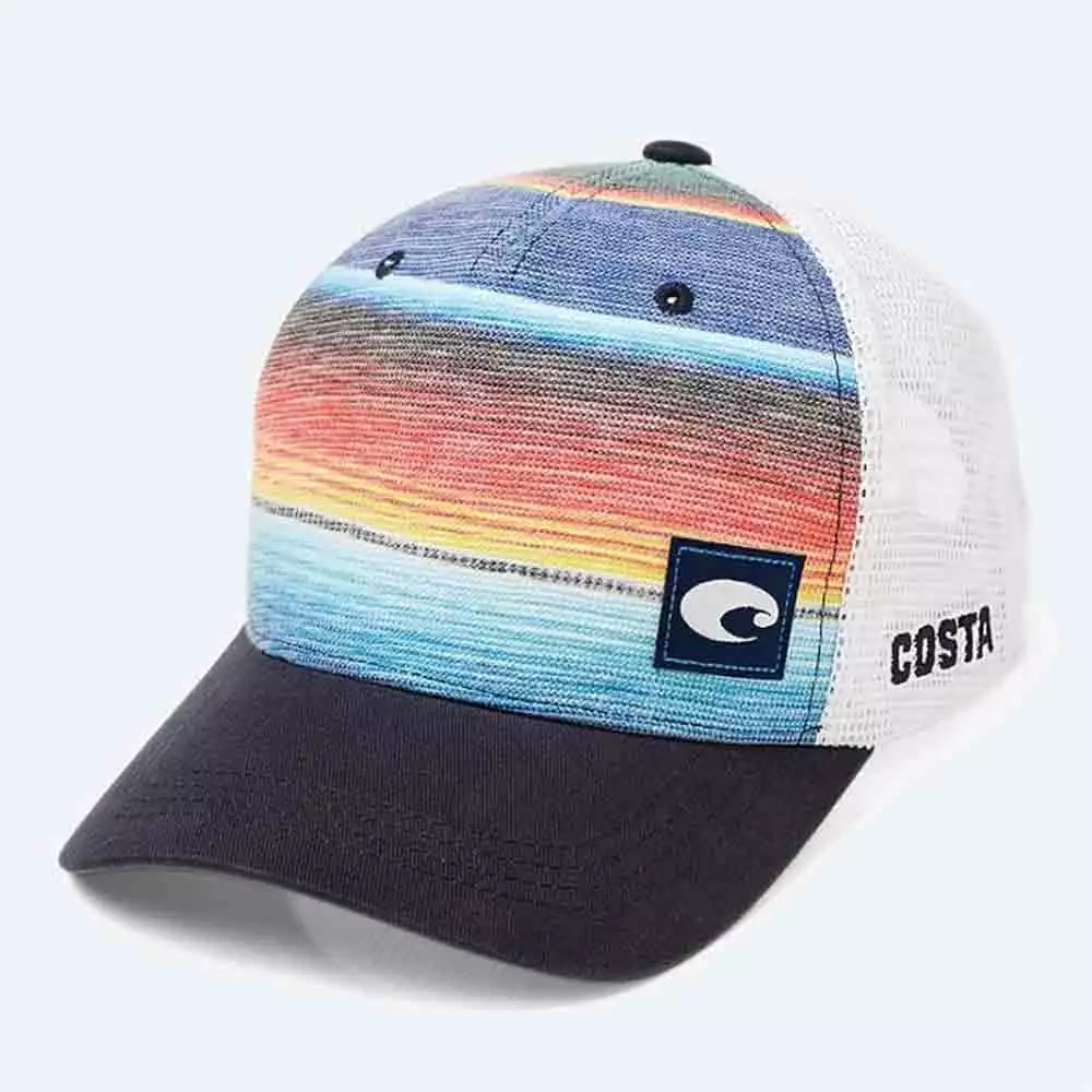 Trucker Hat Clothing Costa Baja Stripe 3 Clothing & Gifts Costa Baja Stripe Trucker Hat