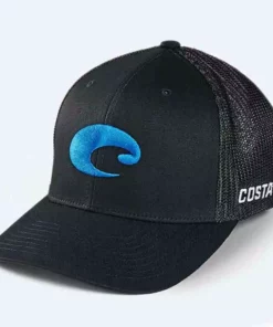 Capt. Harry's Fishing Supply Costa Logo Flex Fit Black Trucker Hat Clothing & Gifts