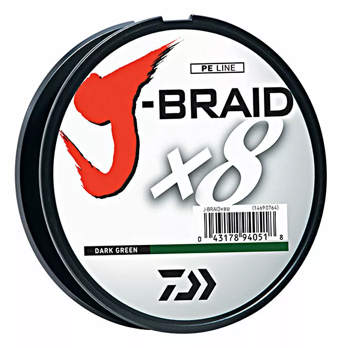 Daiwa Line J-Braid X8 330Yd Fishing Braided Dark Green 3 Daiwa J-Braid X8 330YDS Dark Green Braided Line Fishing Line
