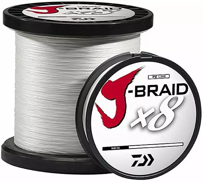 Daiwa Line J-Braid X8 2750Yd Braided Fishing White 3 Daiwa J-Braid X8 2750YDS White Braided Line Fishing Line