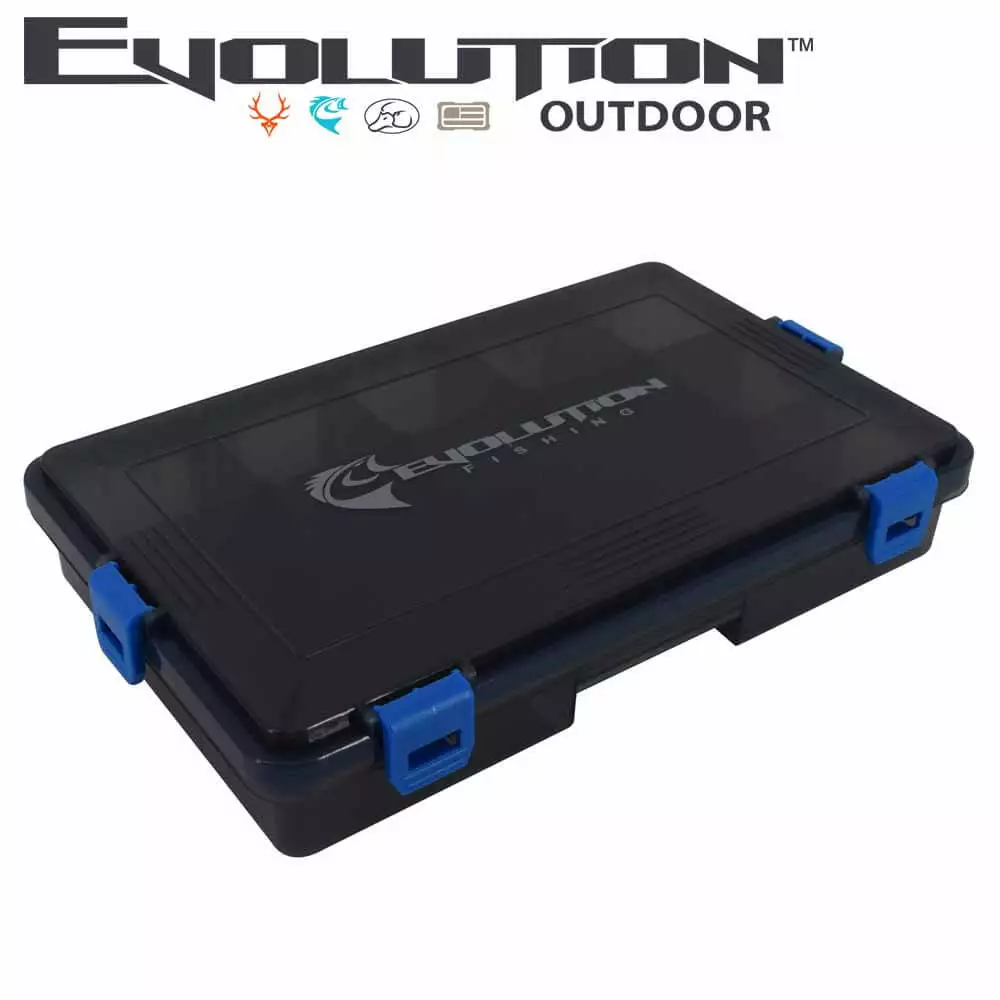 Evolution Tackle Tray 3600 4-Latch Outdoor Waterproof Fishing Blue 3 Evolution Outdoor 3600 4-Latch Blue Waterproof Tackle Tray Fishing Accessories