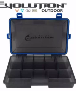 Evolution Tackle Tray 3600 4-Latch Outdoor Waterproof Fishing Blue 5 Evolution Outdoor 3600 4-Latch Blue Waterproof Tackle Tray Fishing Accessories