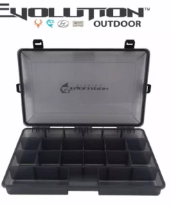 Evolution Tackle Tray 3700 4-Latch Outdoor Waterproof Fishing Black 5 Evolution Outdoor 3700 4-Latch Black Waterproof Tackle Tray Fishing Accessories
