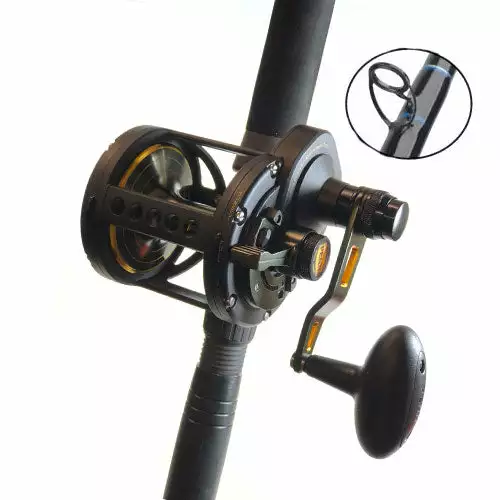 Capt. Harry' Penn Tackle Conv. Rod Combo Combo' Reel 60Nldii/Sc15/25Lb Fathom Fishing 3 Penn Fishing Tackle Rod & Reel Combo's Penn Fathom 60NLDII/SC15/25lb Capt. Harry's Conv. Combos