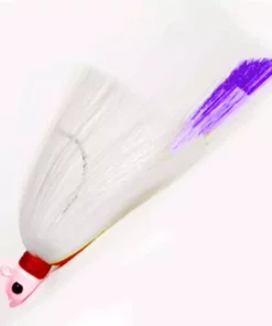 Lures First Light Tackle Pink Head White Body Pink Purple Tail Flair Hawk Snook Jig