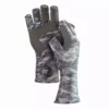 Glove Fish Monkey Water Camo Half Finger Guide Grey 2 Fish Monkey Grey Water Camo Half Finger Guide Gloves