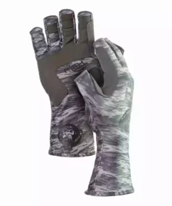 Fish Monkey Grey Water Camo Half Finger Guide Gloves