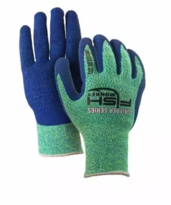 Fishing Gloves Fish Monkey Neon Green Royal Fillet Gripper Cut Resistant Gloves FM13