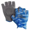 Fish Glove Monkey Fm18 Water Fishing Guide Stubby Camo Blue 1 Fishing Accessories Fish Monkey Blue Water Camo Stubby Guide Gloves FM18