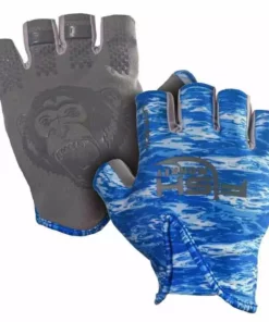 Fishing Accessories Fish Monkey Blue Water Camo Stubby Guide Gloves FM18