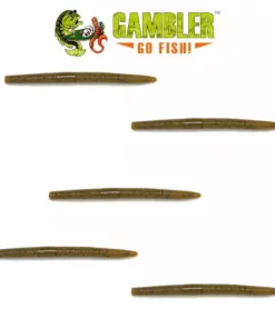 Gambler Lures Freshwater Gambler 6IN Fat Ace STICK Worm 5 PACK LURE