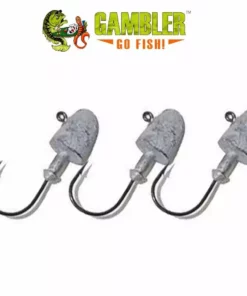Gambler Lures Jigs Gambler Trophiez 3x 8/0 Unpainted Heads 3PK