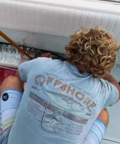 Capt. Harry's Products Clothing & Gifts Warden Tuna T-Shirt Ice Blue