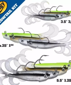 Hogy Lure Company Soft Plastic Baits Hogy Slowtail 5.5" 1.25oz Twin Tail Swim Bait Lure