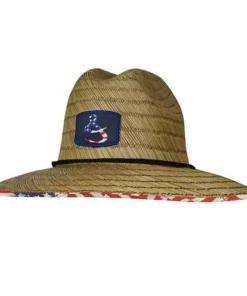 Hook & Tackle American Lifeguard Premium Straw Fishing Hat