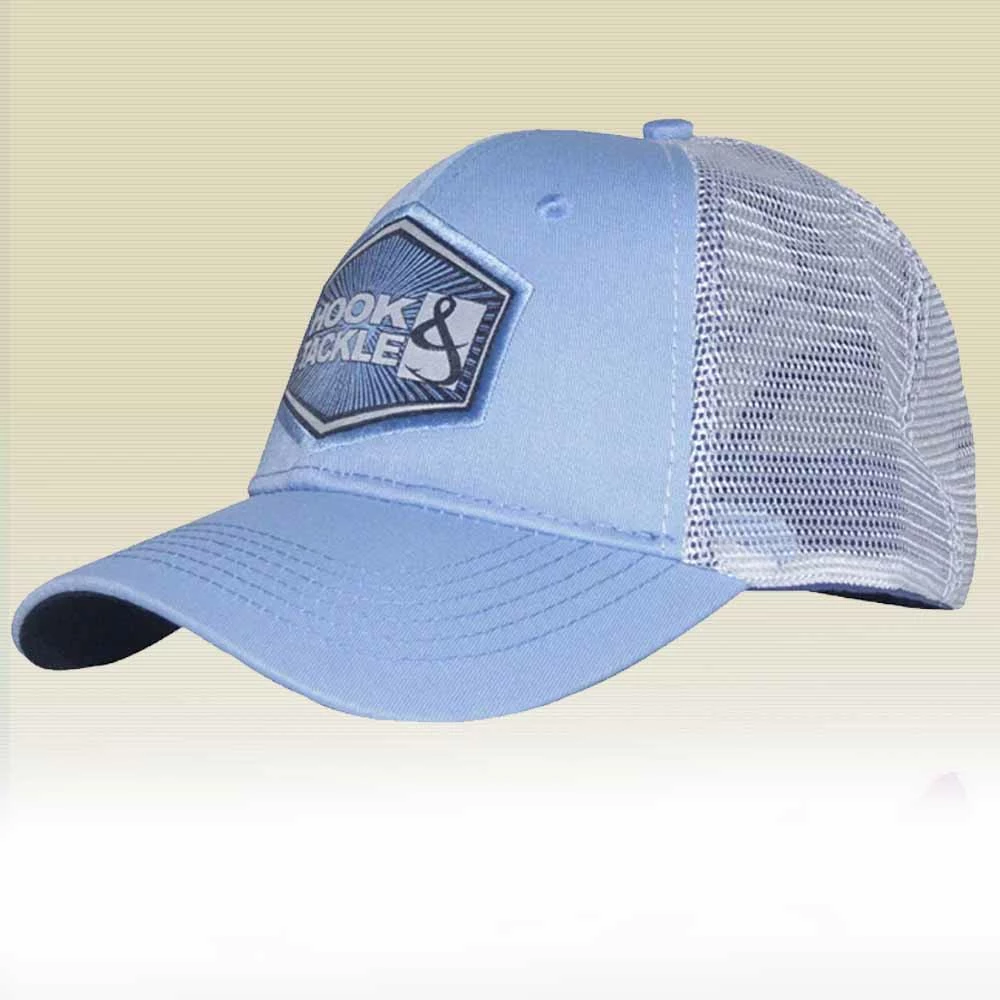 Hook & Tackle H&T Fishing Trucker Hat Sky Blue