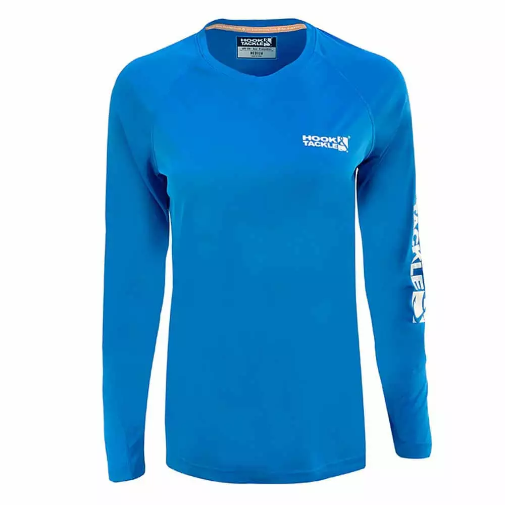 Hook & Tackle Women's Maliblue Flower Power Wicked L/S Performance Shirt