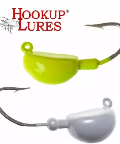 Hook-Up Lures Hookup Lures Big Jig Heads 6/0 Duratin Hook 1.5OZ 3pk