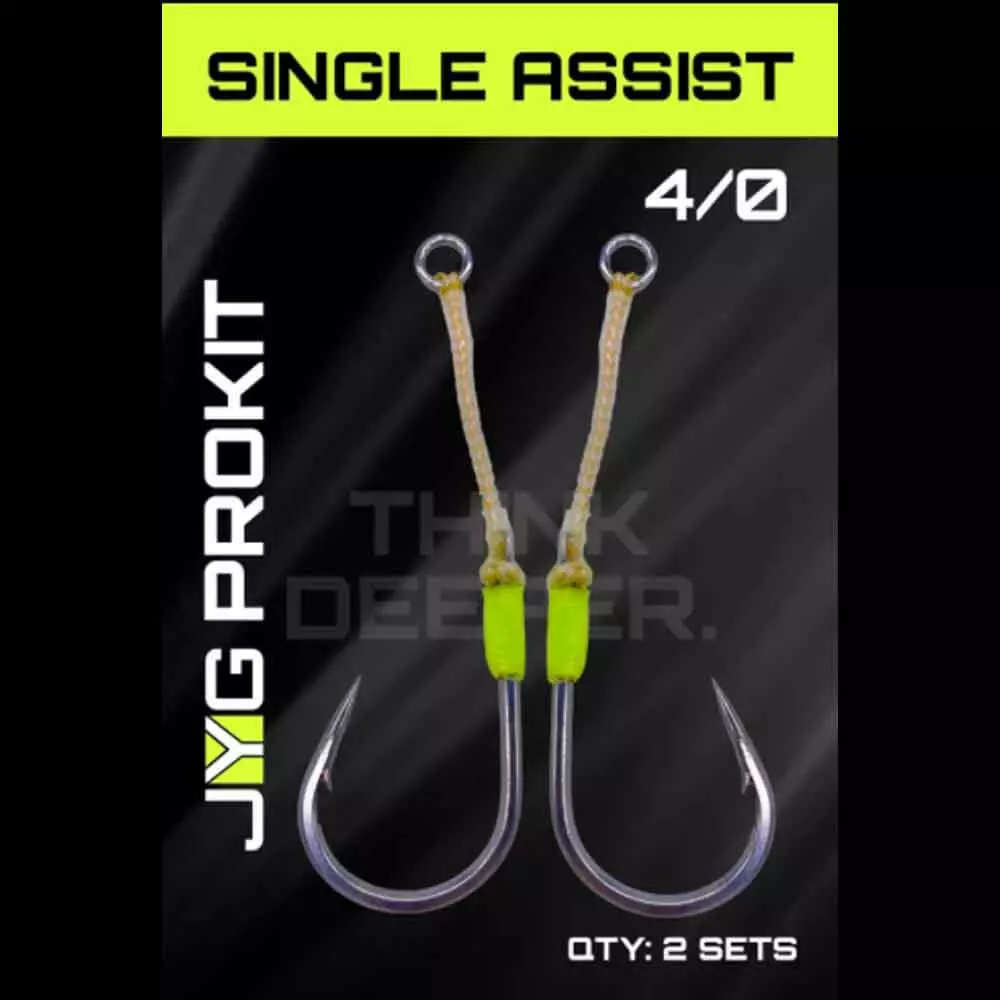 Profishing Jyg Tackle Hook 4/0 Single Assist Terminal 3 Terminal Tackle JYG ProFishing 4/0 Single Assist Hook