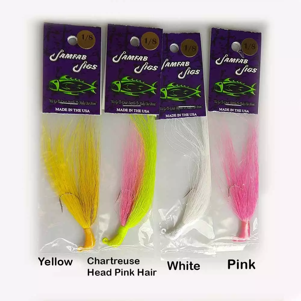 Jamfab Jigs Bucktail Jig 1/2OZ 3 Jamfab Jigs Bucktail Jig 1/2OZ