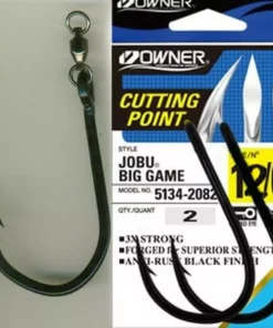 Terminal Tackle Owner 5134BB JOBU Big Game Hooks 12/0 2PK