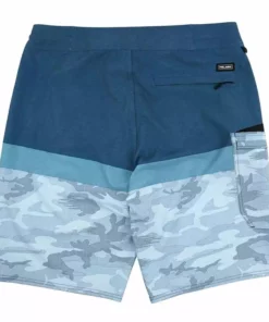 Pelagic Slate Blue Water Fish Camo Stacked Short Clothing & Gifts