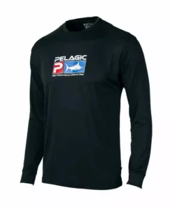 Pelagic Black Aquatek Game Fish L/S Performance Shirt