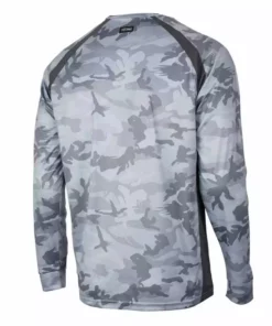 Pelagic Light Grey L/S Fish Camo Vaportek Performance Shirt Clothing & Gifts