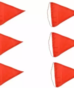 C & H Lures Gifts 6In Red Release Flag 6Pk