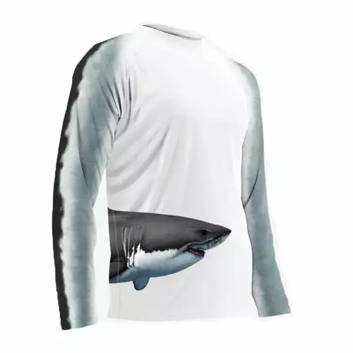 Capt. Harry's Products Clothing & Gifts Youth L/S Great White Wrap Around Performance Shirt UPF50 3 Capt. Harry's Products Clothing & Gifts Youth L/S Great White Wrap Around Performance Shirt UPF50