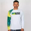 SA Company SA White Mahi Fade L/S Performance Shirt