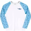 SA Company Clothing & Gifts SA Kids White Baby Shark L/S Performance Shirt