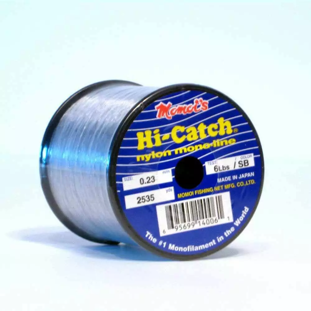 Momoi Line Mono Smoke 1/4Lb Fishing Hi-Catch Blue 3 Momoi Smoke Blue Hi-Catch Mono 1/4LB Fishing Line